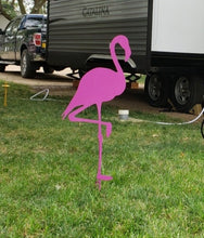 Load image into Gallery viewer, Pink Flamingo gifts for summer pool party decor, yard art, birthday, flamingo garden stake decoration for luau
