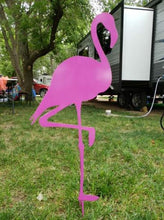 Load image into Gallery viewer, Pink Flamingo gifts for summer pool party decor, yard art, birthday, flamingo garden stake decoration for luau
