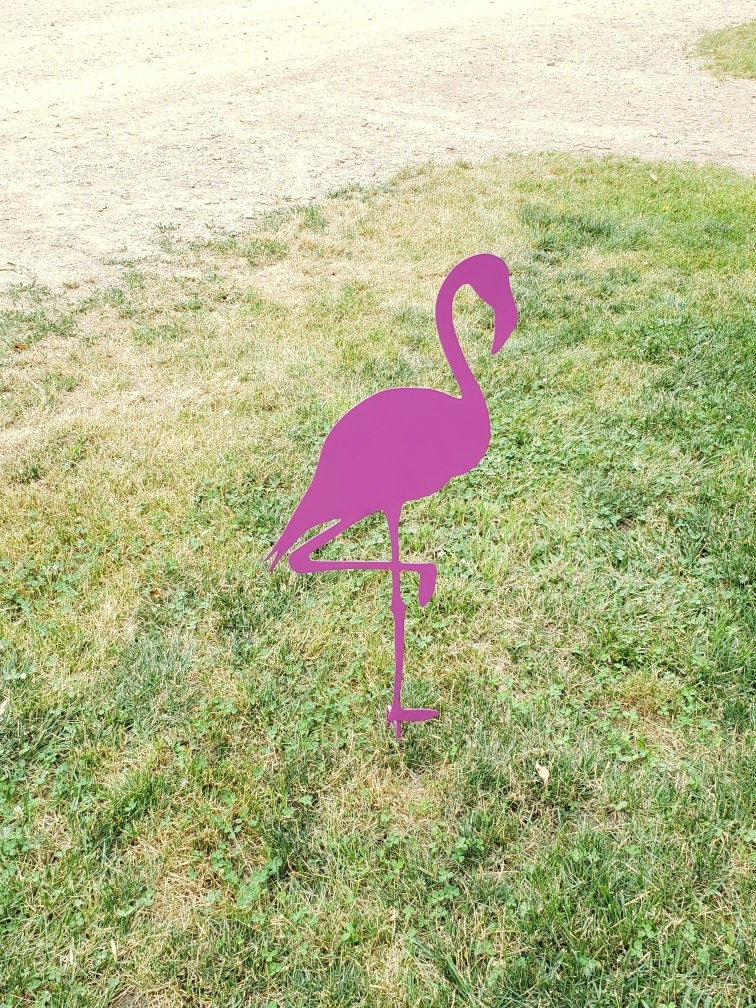 Pink Flamingo gifts for summer pool party decor, yard art, birthday, flamingo garden stake decoration for luau