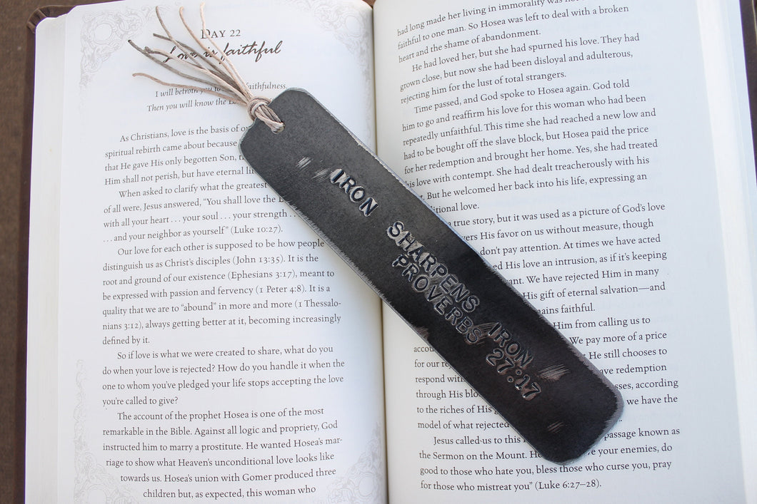 Bookish 6th Anniversary gift, personalized Metal book mark, Iron bookmark, 6 year anniversary, sixth anniversary, book lovers gift