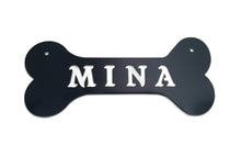 Load image into Gallery viewer, New Puppy Gift name plate, Dog bone sign with name, Personalized Bone Shaped Dog Tag Sign, Dog House , Dog Bed Sign
